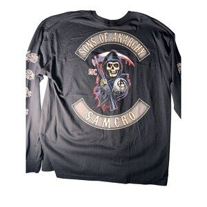Sons Of Anarchy SAMCRO Graphic Long Sleeve Shirt XL Black